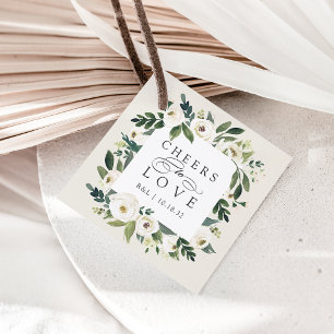 Etiquetas Para Lembrancinhas Casamento "Cheers to Love" com a autoria de White