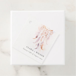 Etiquetas Para Lembrancinhas Casamento Chic Boho Feather Dreamcatcher Watercolo