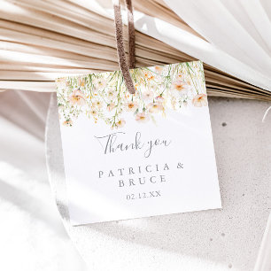 Etiquetas Para Lembrancinhas Casamento Clássico Boho Blush Wildflower