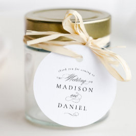 Etiquetas Para Lembrancinhas Casamento Clássico de Script Moderno Elegante