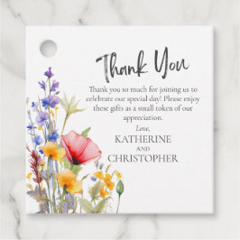 Etiquetas Para Lembrancinhas Casamento Colorido De Flor Selvagem Obrigado Prese