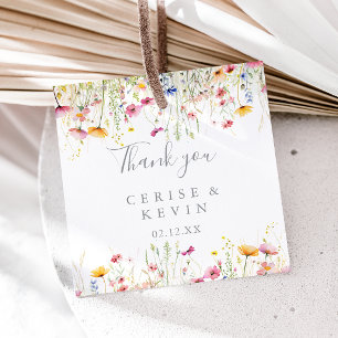 Etiquetas Para Lembrancinhas Casamento Colorido de Flores Selvagens