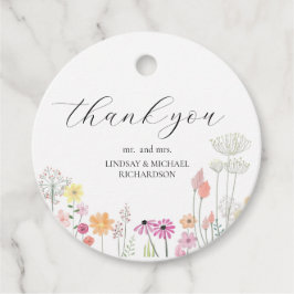 Etiquetas Para Lembrancinhas Casamento Colorido de Primavera Wildflower
