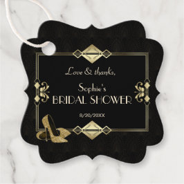 Etiquetas Para Lembrancinhas Casamento com 1920 de Deco de Arte Negra Dourada d