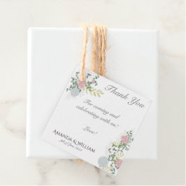Etiquetas Para Lembrancinhas Casamento com Aquarela Floral Fina