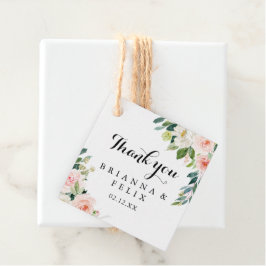 Etiquetas Para Lembrancinhas Casamento com Caligrafia Floral Verde Simples