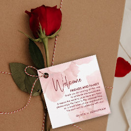 Etiquetas Para Lembrancinhas Casamento com Flor de Água - Bem-vindo - Bag Baske