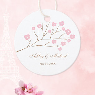 Etiquetas Para Lembrancinhas Casamento com o Branch de Cherry Blossoms
