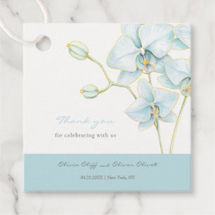 Etiquetas Para Lembrancinhas Casamento com Orquídea Azul Suave