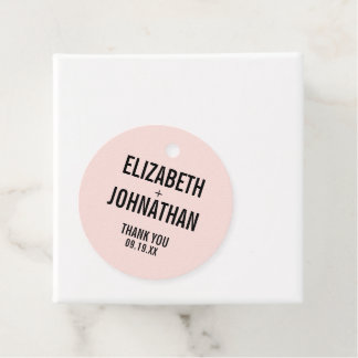 Etiquetas Para Lembrancinhas Casamento com Tipografia Rosa Simples e Mínima Obr