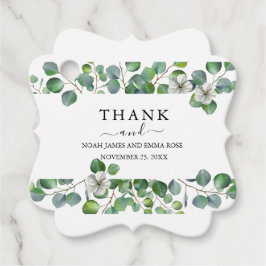 Etiquetas Para Lembrancinhas Casamento com Verde de Eucalipto Elegante