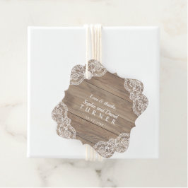 Etiquetas Para Lembrancinhas Casamento com Vintage Lace Velho Barn