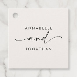Etiquetas Para Lembrancinhas Casamento contemporâneo mínimo negro de creme mode