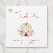 Casamento de Abóboras Brancas e Flores Obrigado