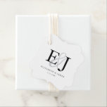 Etiquetas Para Lembrancinhas Casamento de Ampersand Monograma Clássico Elegante<br><div class="desc">Marcas de Favor do Monograma e Ampersand Clássico Elegante</div>