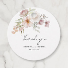 Etiquetas Para Lembrancinhas Casamento de Aquarela Rosa Elegante