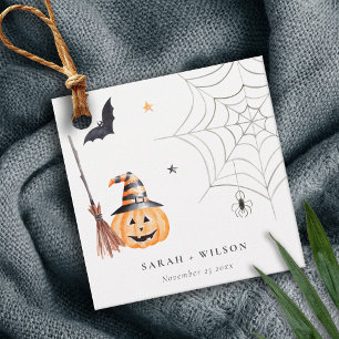 Etiquetas Para Lembrancinhas Casamento de Aranha-Aranha-de-Abóbora-de-Halloween