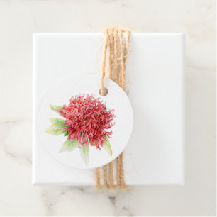 Etiquetas Para Lembrancinhas Casamento de arte de aquarela de flor vermelha war