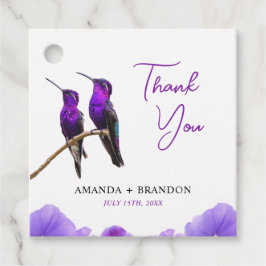 Etiquetas Para Lembrancinhas Casamento de Aves de Humidade e Petais Roxas Chic