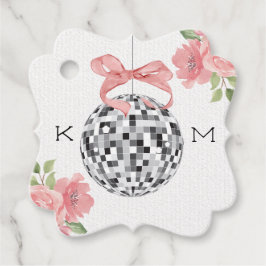 Etiquetas Para Lembrancinhas Casamento De Bola De Disco Floral Monograma Obriga