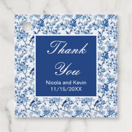 Etiquetas Para Lembrancinhas Casamento de Chinoiserie Blue Birds and Flowers