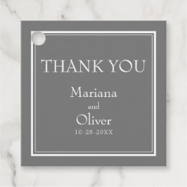 Etiquetas Para Lembrancinhas Casamento de Cinzas Moderna Minimalista