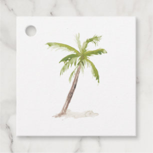 Etiquetas Para Lembrancinhas Casamento de Destino da Ilha de Caribe de Aquarela