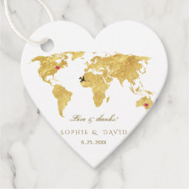 Etiquetas Para Lembrancinhas Casamento de Destino do Mapa Mundial de Folha de O