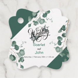 Etiquetas Para Lembrancinhas Casamento de eucalipto verde com cor aquosa modern