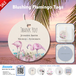Etiquetas Para Lembrancinhas Casamento de Flamingos Tropicais