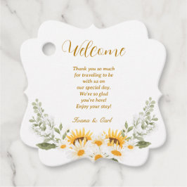 Etiquetas Para Lembrancinhas Casamento de Flor Amarelo e Branco da IVANA Elegan