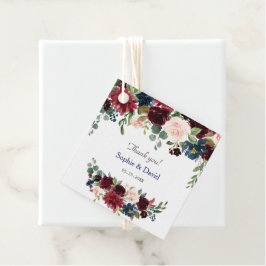 Etiquetas Para Lembrancinhas Casamento de Flores Azuis Espelhadas e Brilhantes