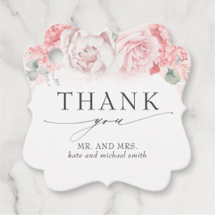 Etiquetas Para Lembrancinhas Casamento De Flores Rosa Suave Obrigado
