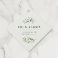 Casamento de folhagem de oliveira moderna