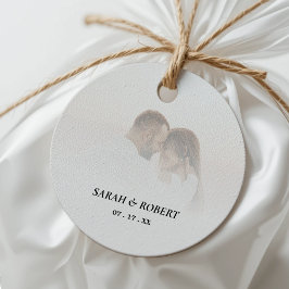 Etiquetas Para Lembrancinhas Casamento de Foto Branca Simples de Ombre