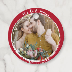 Etiquetas Para Lembrancinhas Casamento de Fotos Redondas de Tendência Mínima Ve