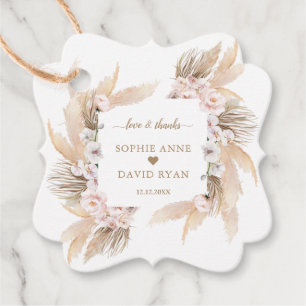 Etiquetas Para Lembrancinhas Casamento de Grama de Rosas Pampas de Orquídea Bra