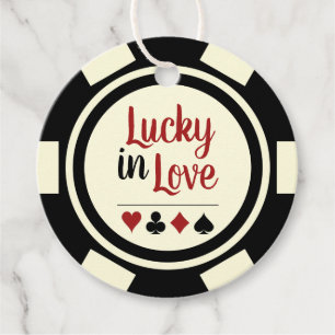 Etiquetas Para Lembrancinhas Casamento De Las Vegas Preto Com Sorte No Amor