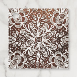 Etiquetas Para Lembrancinhas Casamento de Madeira Rústica com rendas brancas