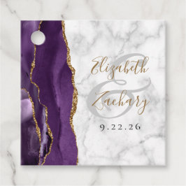 Etiquetas Para Lembrancinhas Casamento de mármore Dourado Roxo