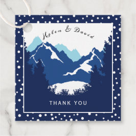Etiquetas Para Lembrancinhas Casamento de montanhas e bolinhas de cor azul e br