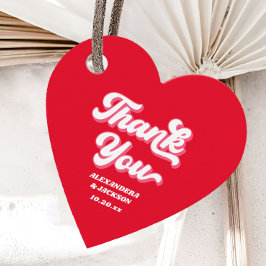 Etiquetas Para Lembrancinhas Casamento de Namorados Vermelhos e Rosa Obrigado