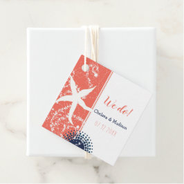 Etiquetas Para Lembrancinhas Casamento de Praia de Coral Marinho