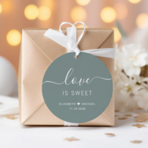 Etiquetas Para Lembrancinhas Casamento de Salvia Verde Doce Amor