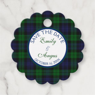 Etiquetas Para Lembrancinhas Casamento de Tartan com Campbell Black Watch Salve