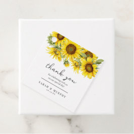 Etiquetas Para Lembrancinhas Casamento de Verão Elegante com Girassóis