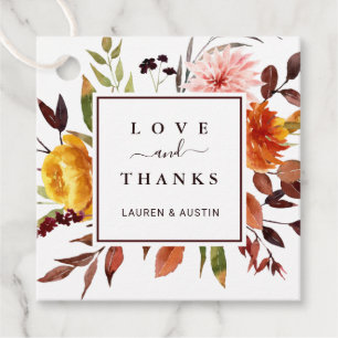 Etiquetas Para Lembrancinhas Casamento Do Jardim Do Outono Obrigado Por Etiquet