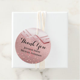 Etiquetas Para Lembrancinhas Casamento do Orçamento da Tendência Dourada Modern