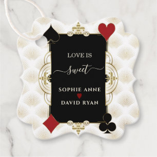 Etiquetas Para Lembrancinhas Casamento Doce Amor do Cassino Glam Gold