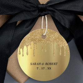 Etiquetas Para Lembrancinhas Casamento Dourado com Lixo